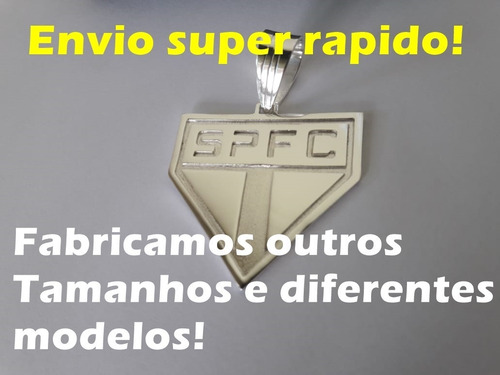 Pingente Sao Paulo Em Prata Original! Garantia Eterna!