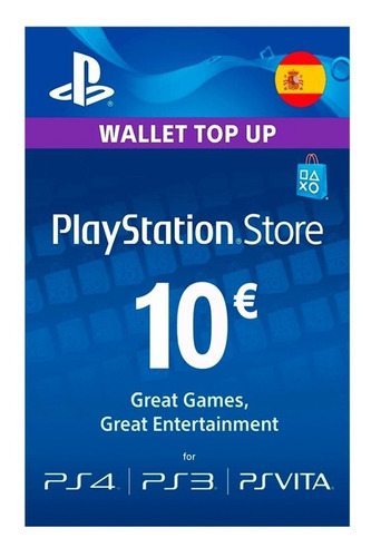 Tarjeta Playstation Network Psn Card 10 Euros- España
