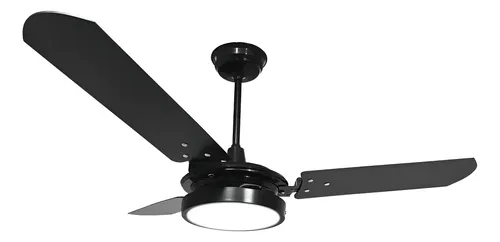 Ventilador de Teto Ventex Valen LED 3 Pás MDF Preto 1.1m Diâmetro