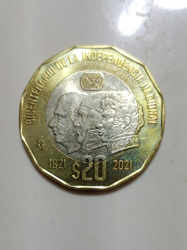 Moneda Bicentenario De La Independencia Nacional 1821-2021