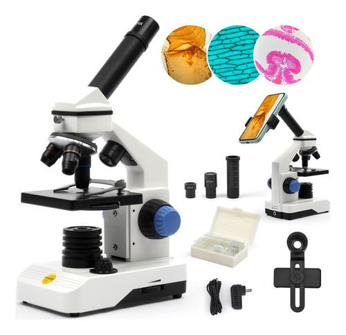 Kit De Microscopio Monocular Compuesto  Niños, Estudia...