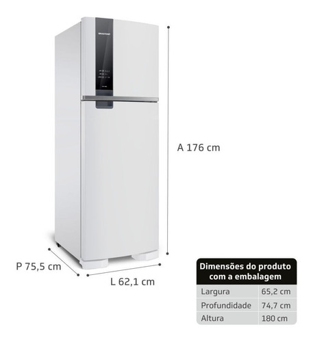 Geladeira Bratemp Frost Free 375 Litros Brm45hb