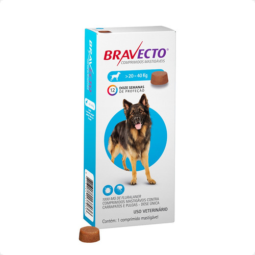 Antipulgas Bravecto 20 A 40 Kg - Original Com Nota Fiscal