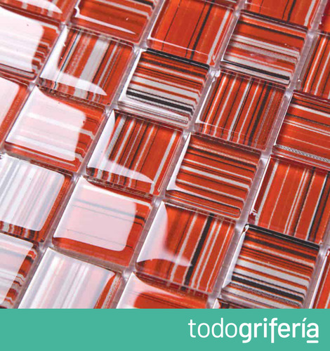Malla Rojo Selecto Mosaicos Krystales 28,5x28,5 Cm