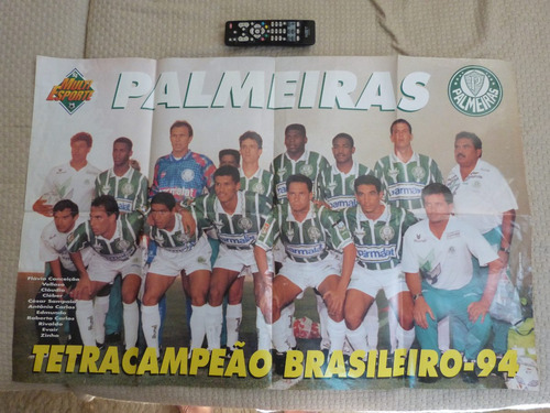 Revista Poster Gigante Palmeiras Campeão Brasileiro 1994 -