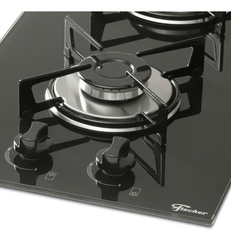 Imagem 2 de 4 de Cooktop Fischer 2 Bocas À Gás Acendimento Automático Bivolt