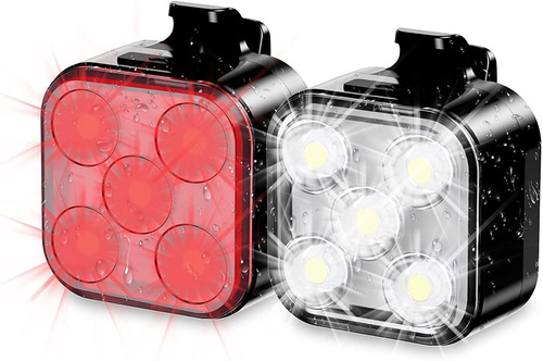 Juego De Luces Recargables Para Bicicleta, Luces Led Pa...