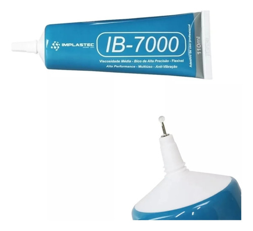Cola Adesiva Transparente Implastec Ib-7000 110ml B7000