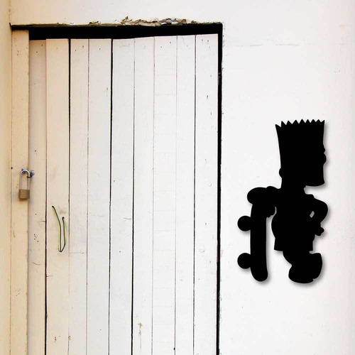 Decoração Para Parede Bart Simpson Silhueta Em Mdf 6mm