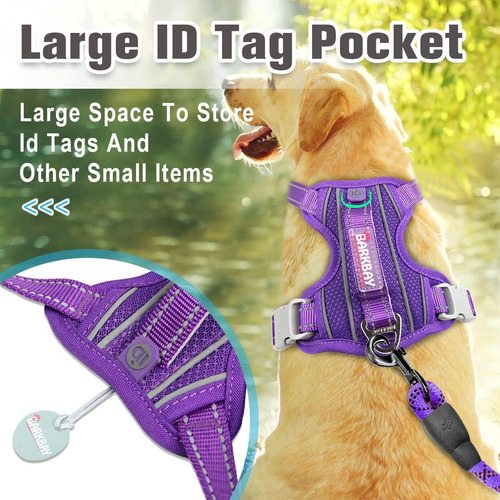 Arnés Para Perro Sin Tirones, Clip Frontal, Resistente, Refl
