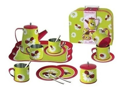 Set De Te Flores Margaritas Infantil Valija 18pz Champion