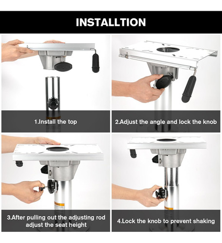 Pedestal De Asiento De Barco Con Tobogán, Altura Ajustable D