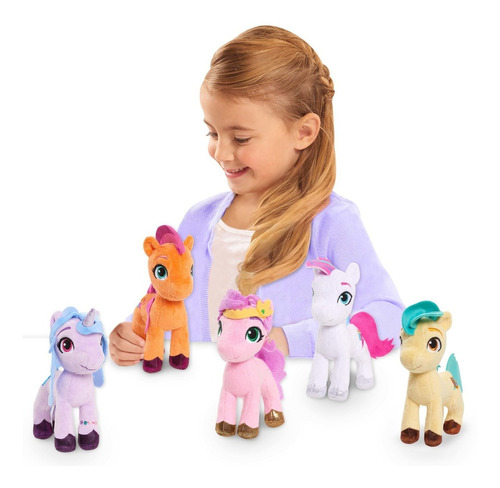 Imagen 7 de 8 de My Little Pony Set 5 Peluches Amigas Por Siempre 18 Cm