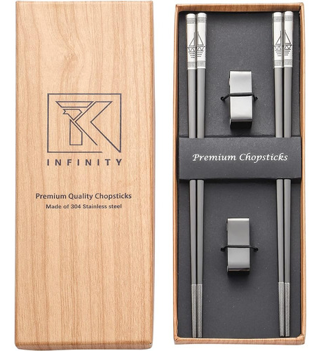 Tk Infinity- Palillos De Acero Inoxidable Y Soporte Para Pal