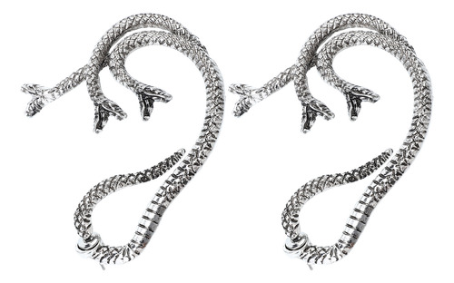 Pendientes Con Clip Para Hombre Con Forma De Serpiente Retor