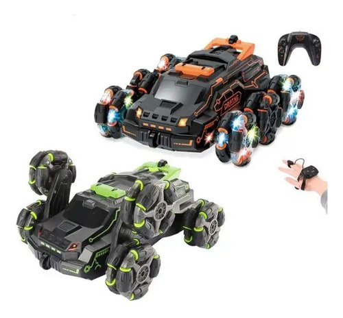 Carro 6 Ruedas Stuntcar Control De Pulsera Y Control Remoto