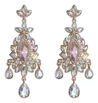 Comprar Aretes Largos Aretes Cristal Elegantes Fiesta Pendientes
