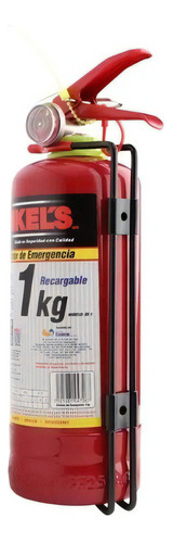 Extintor De Emergencia 1 Kg Recargable Con Soporte Mikels