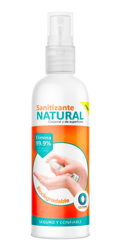 Sanitizante Desinfectante Natural Corporal Spray 120 Ml, Fda