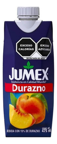 9 Pza Bebida Jumex Con Durazno 475 Ml