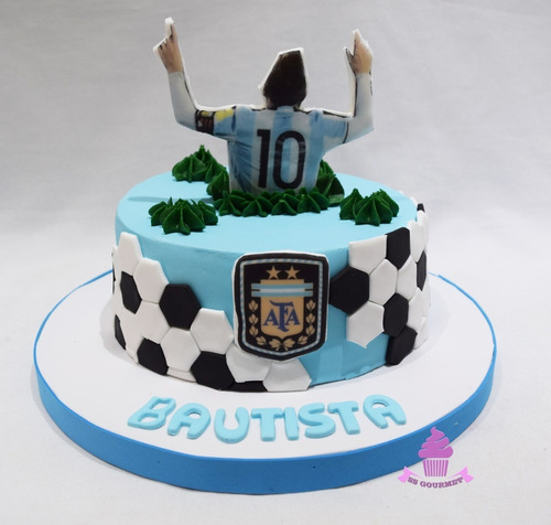 Torta Messi Argentina 10 - Mesa Dulce Tematica Mundial