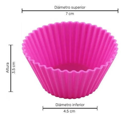 24 Moldes Para Cupcakes Reutilizable De Silicona Capacillo