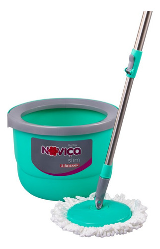 Mop Twister Slim Articulado Bt1802 12 Litros Noviça Cor Tiffany e Cinza