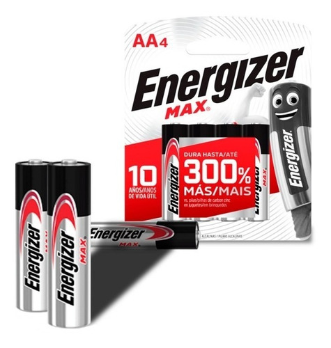 Pila Alcalina Aa Energizer Max Blister De 4 Pilas