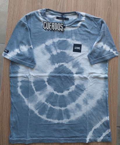 Imagen 2 de 2 de Remera Cuerdos Ovall Azul-blanco-allmotors Online-