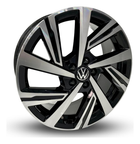 Rodas Vw Golf Fox Polo Aro 17 5x100 (jogo) + Bicos Cor Preto Com Diamantado