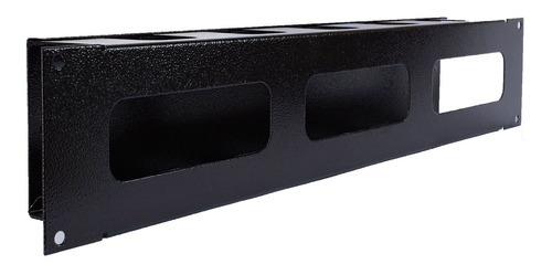 Imagem 2 de 6 de 5 Pçs Organizador De Cabos Horizontal Fechado 2u P/ Racks 19