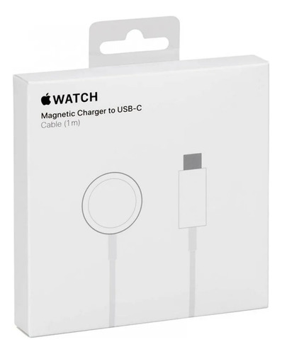 Cable Cargador Inalámbrico Apple Magnético Magsafe Usb-c Para Apple Watch Series / Ultra / AirPods (1 M) Blanco
