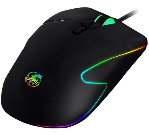 Mouse Gamer 9 Botões 16000 Dpi Dn90 Rgb Sensor Pixart 3389