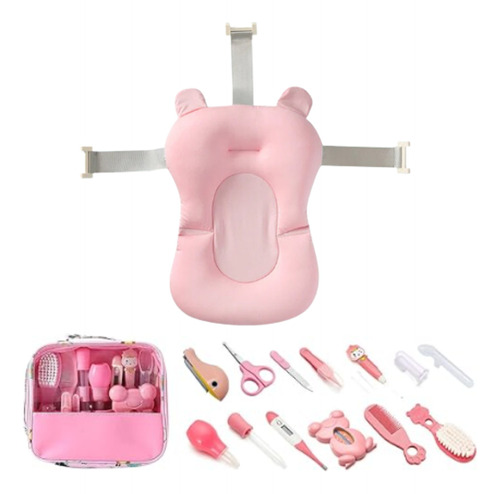 Set De Cuidado E Higiene + Cojin Hamaca Para Bañera De Bebe