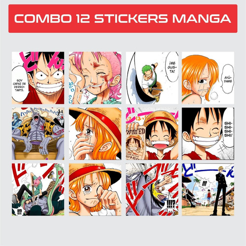 Imagen 1 de 4 de Sticker One Piece 2 - Combo X 12 Sticker Manga - Animeras