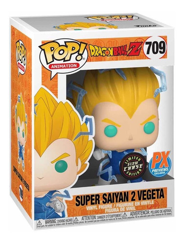 Funko Pop! Super Saiyan 2 Vegeta Px Glow Chase 709 Detalle A