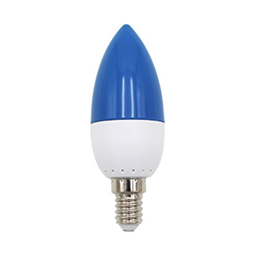 Bombilla Led Color Punta Vela Luz Azul