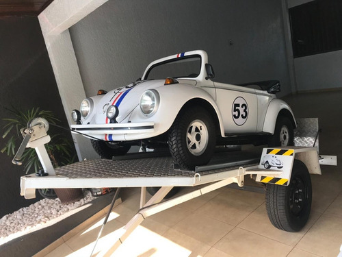 Mini Fusca Herbie Com Carretinha Basculante