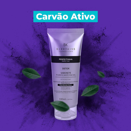Imagem 3 de 5 de Sabonete Líquido Facial Carvão Ativado Argila Negra 100ml