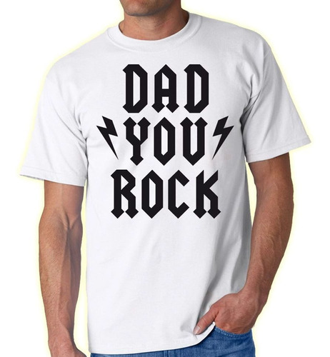 Remera De Hombre Dia Del Padre Dad Your Rock Papa Father