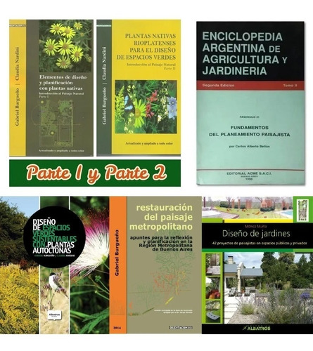 6 Libros Diseño De Jardines Con Plantas Nativas Rioplatenses