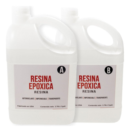 Resina Epoxica Transparente 2 Galones (3.78l + 3.78ll) 