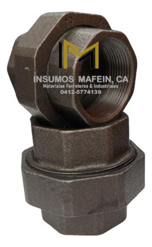 Unión Universal Hierro Negro 1 1/2 150 Lbs Rosca Npt