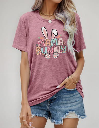 Playera Estampada De Manga Corta Con Cuello Redondo Casual D