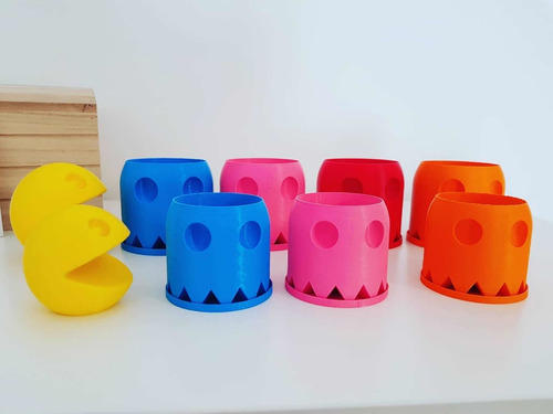 Maceta Para Suculentas O Captus Temática Pac Man X 1 Unidad