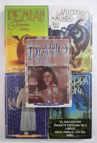 Demian/ Diario De Ana Frank/ Paquete Especial De 5 Libros. 