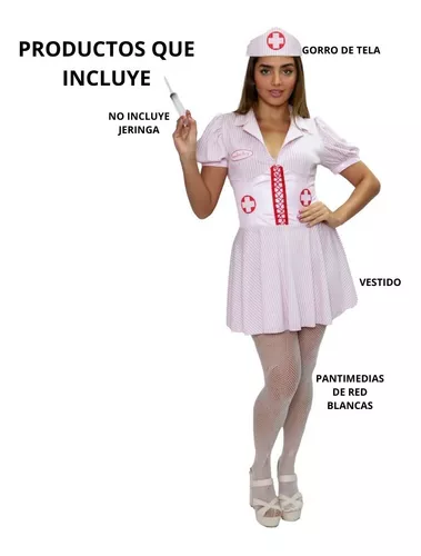 Disfraz de Enfermera en Vestido Blanco para mujer
