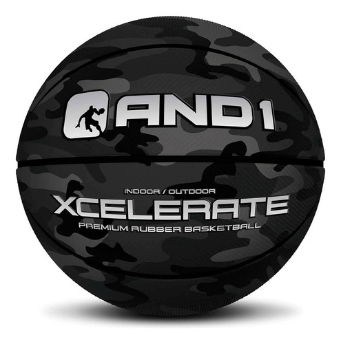 Balón And1 Xcelerate Camo Oscuro Basketball Negro