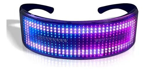 Gafas LED, gafas de luz personalizables con Bluetooth programables, gafas  de control con aplicación con texto/graffiti/animación/ritmo para fiestas