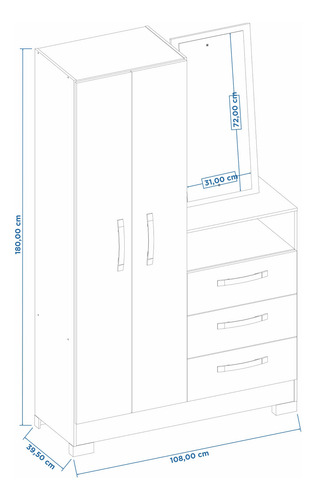 Comoda Nt 5165 Branco Flex - Notável